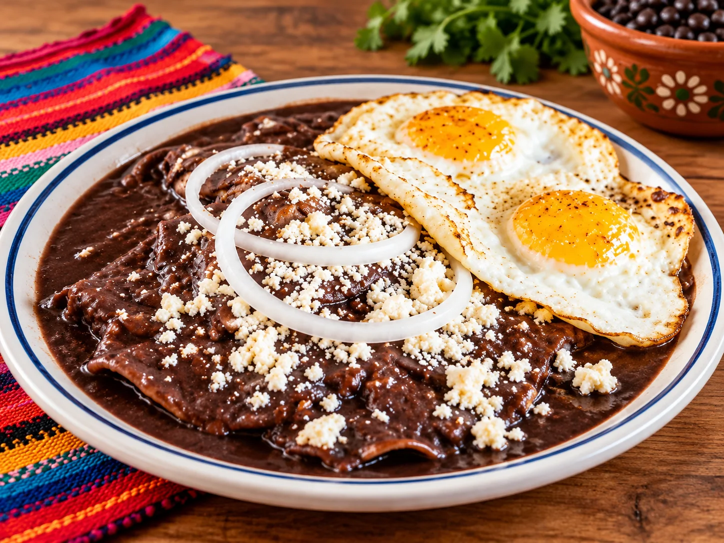 Enfrijoladas con huevo